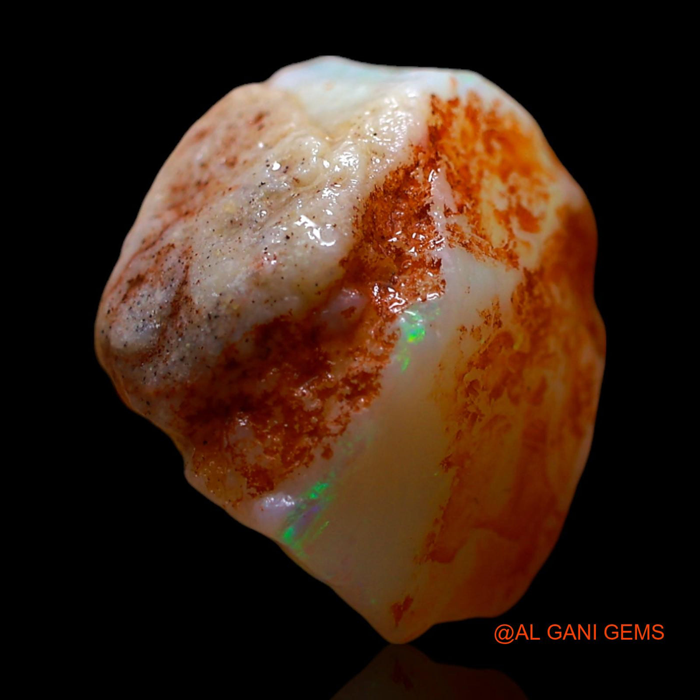 Natural Fire Opal Gemstone 6.00 Cts Loose Fancy Rough From Australia 13x11x9 mm RE-798