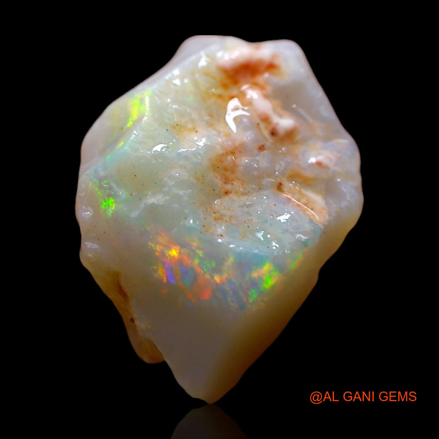 Natural Fire Opal Gemstone 4.00 Cts Loose Fancy Rough From Australia 15x11x6 mm RE-800