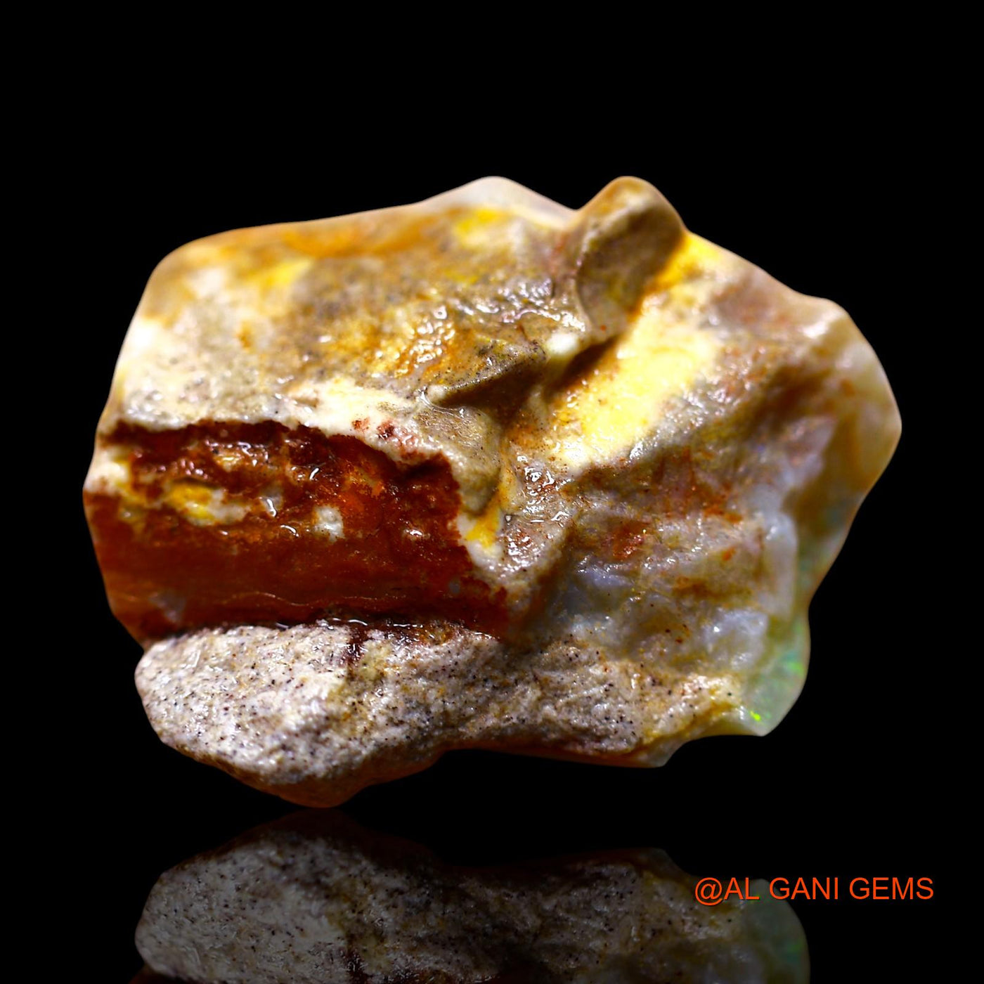 26.00 Cts Natural Australian Fire Opal Loose Gemstone Fancy Rough 25x20x11 mm RE-804