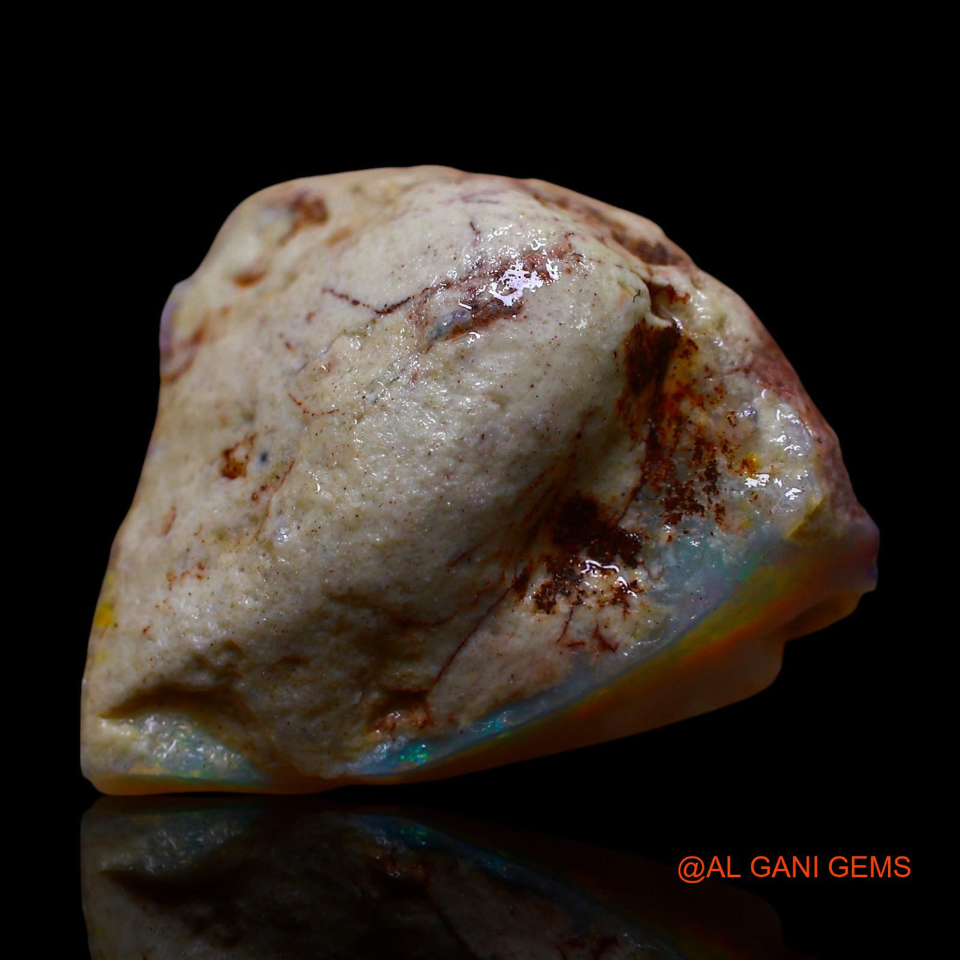 Natural Fire Opal Gemstone 15.00 Cts Loose Fancy Rough From Australia 22x18x8 mm RE-815