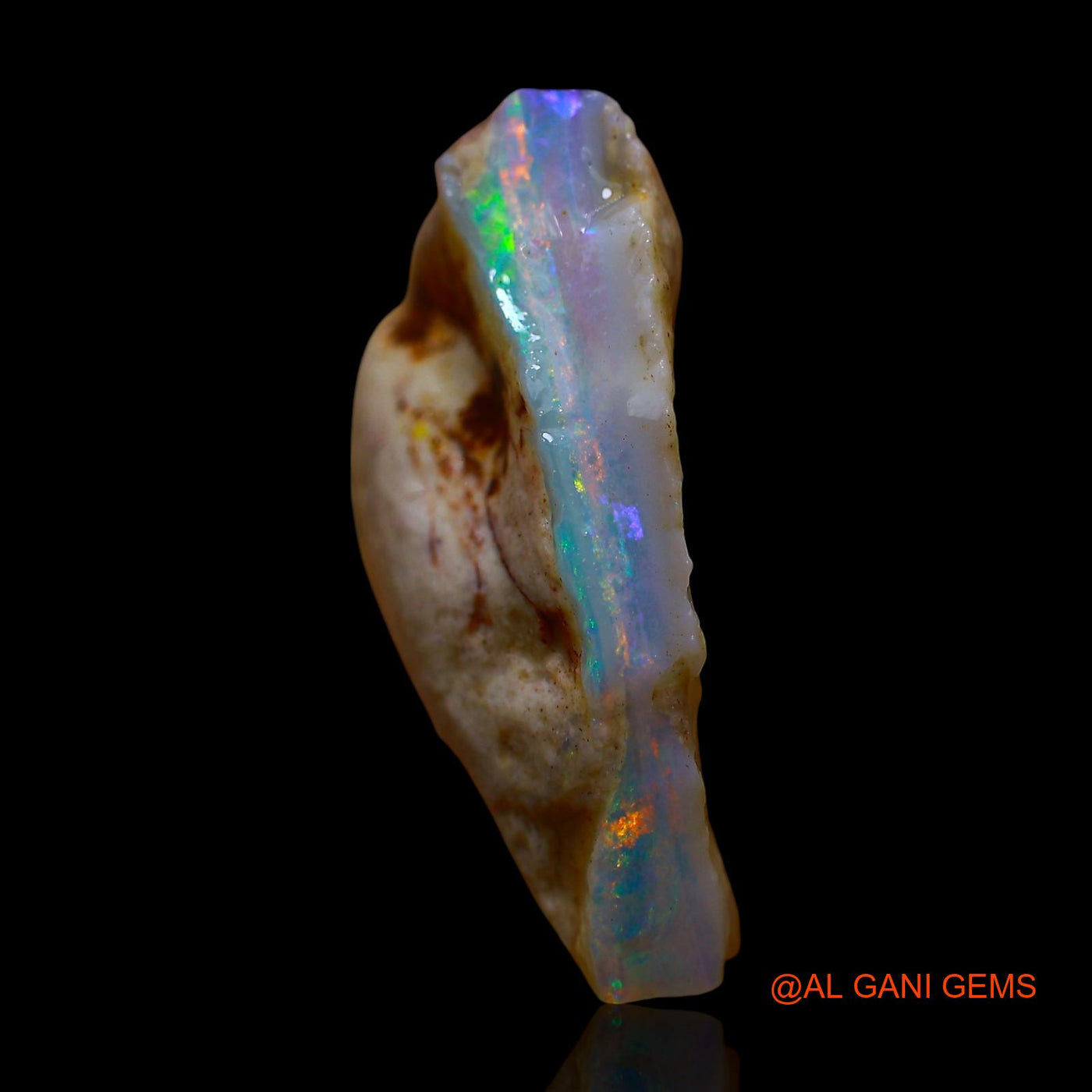 Natural Fire Opal Gemstone 15.00 Cts Loose Fancy Rough From Australia 22x18x8 mm RE-815