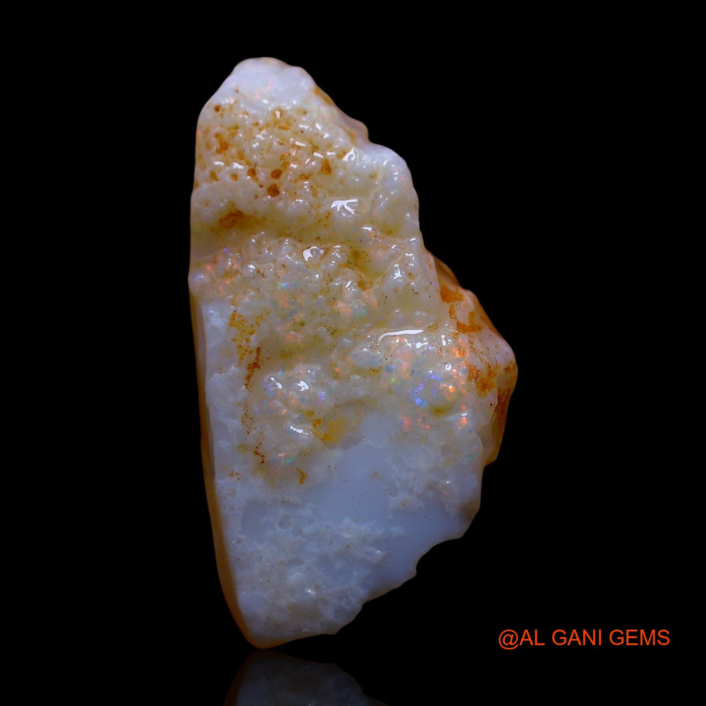 Natural Fire Opal Gemstone 10.00 Cts Loose Fancy Rough From Australia 26x14x5 mm RE-816