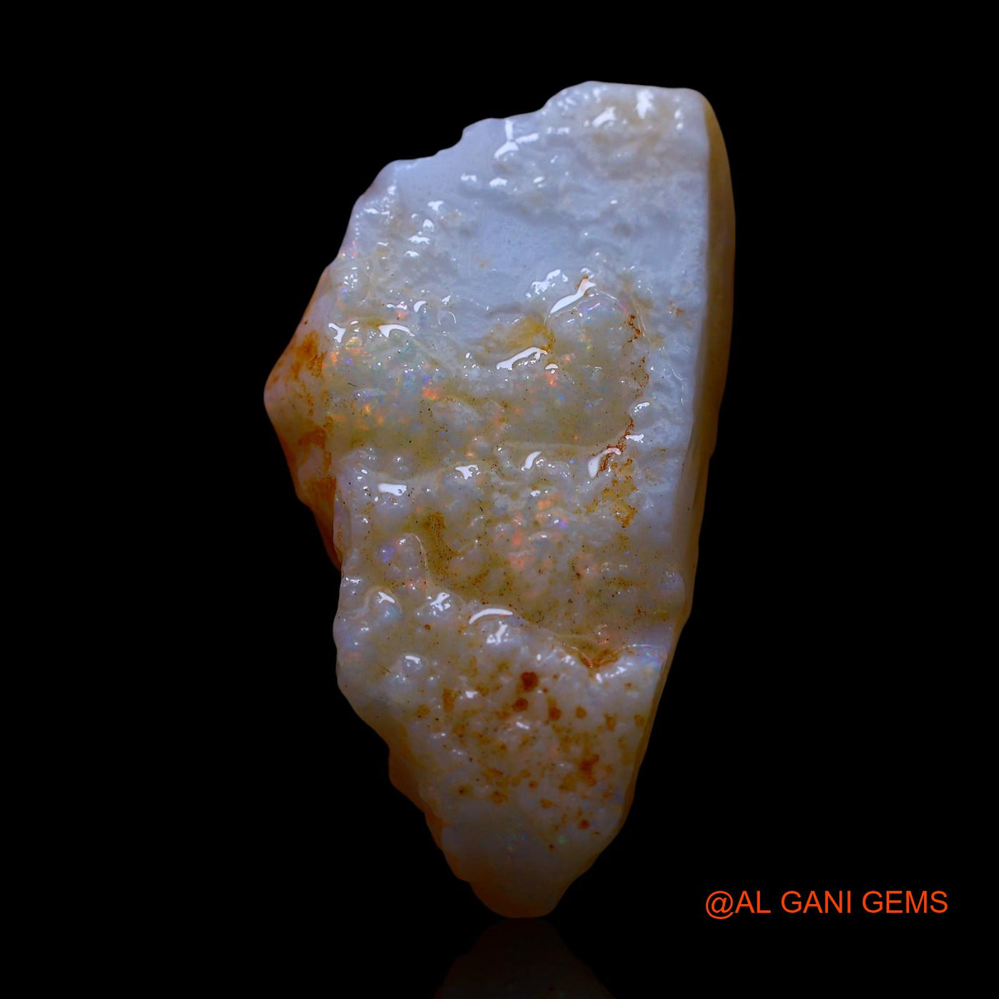Natural Fire Opal Gemstone 10.00 Cts Loose Fancy Rough From Australia 26x14x5 mm RE-816