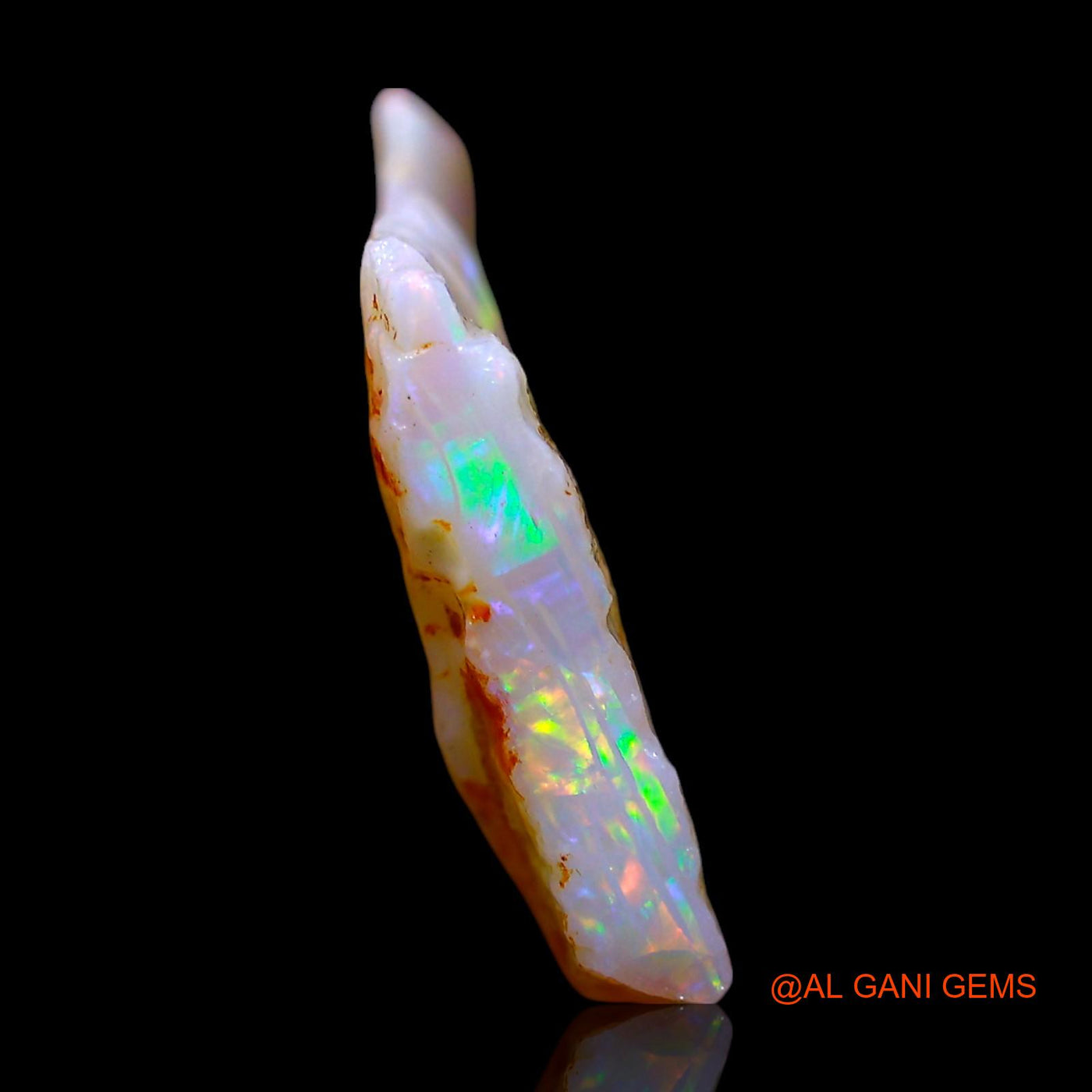 6.00 Cts Natural Australian Fire Opal Loose Gemstone Fancy Rough 21x19x4 mm RE-819