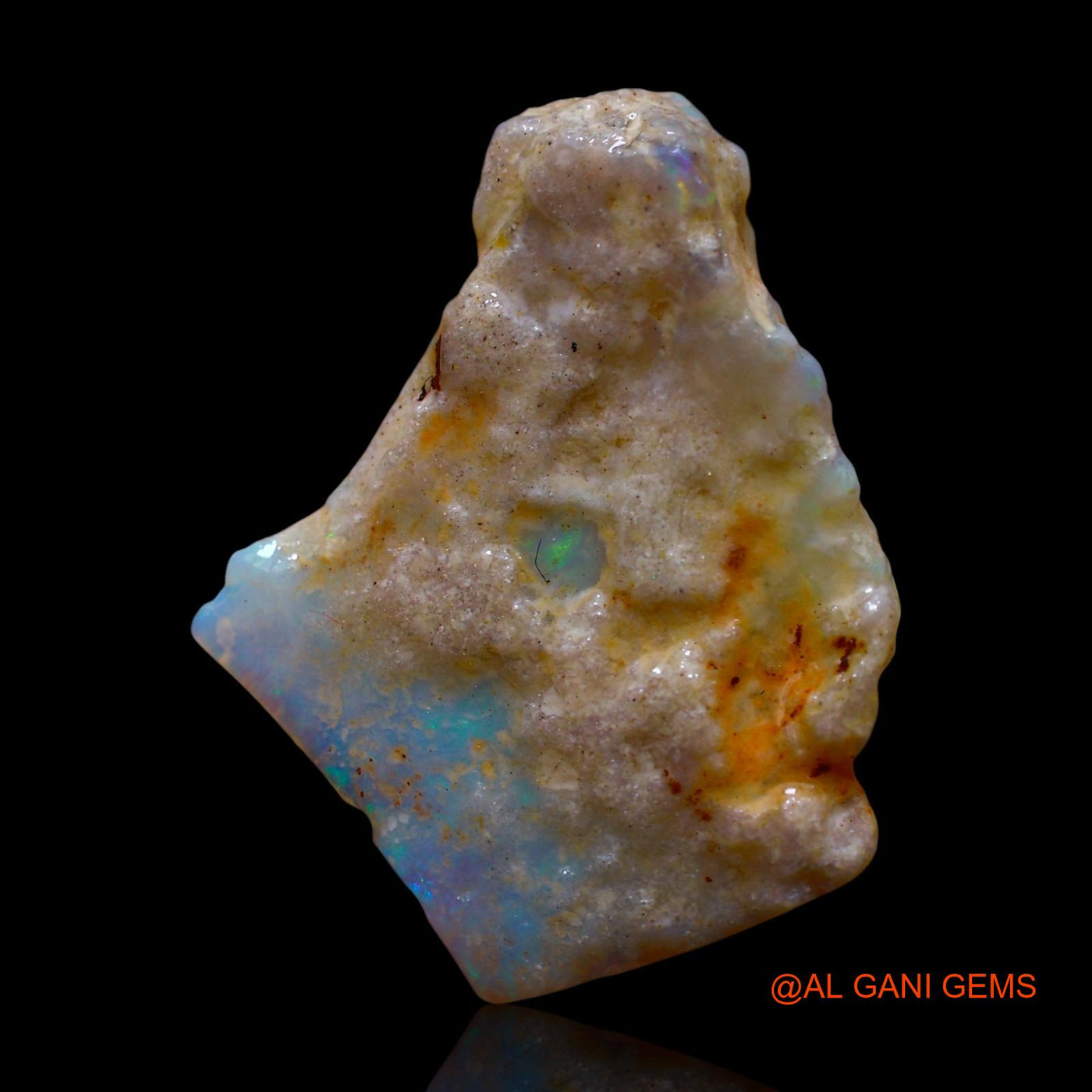 Natural Untreated Fire Opal Loose Gemstone Fancy Rough From Australia 7.00 Cts 24x18x6 mm RE-820