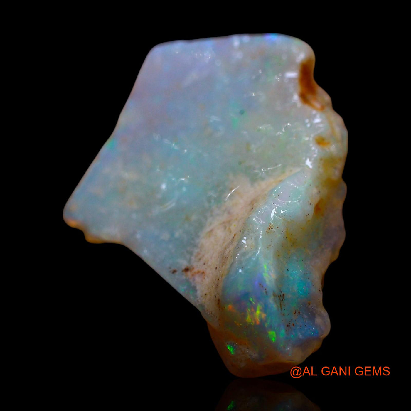 Natural Untreated Fire Opal Loose Gemstone Fancy Rough From Australia 7.00 Cts 24x18x6 mm RE-820
