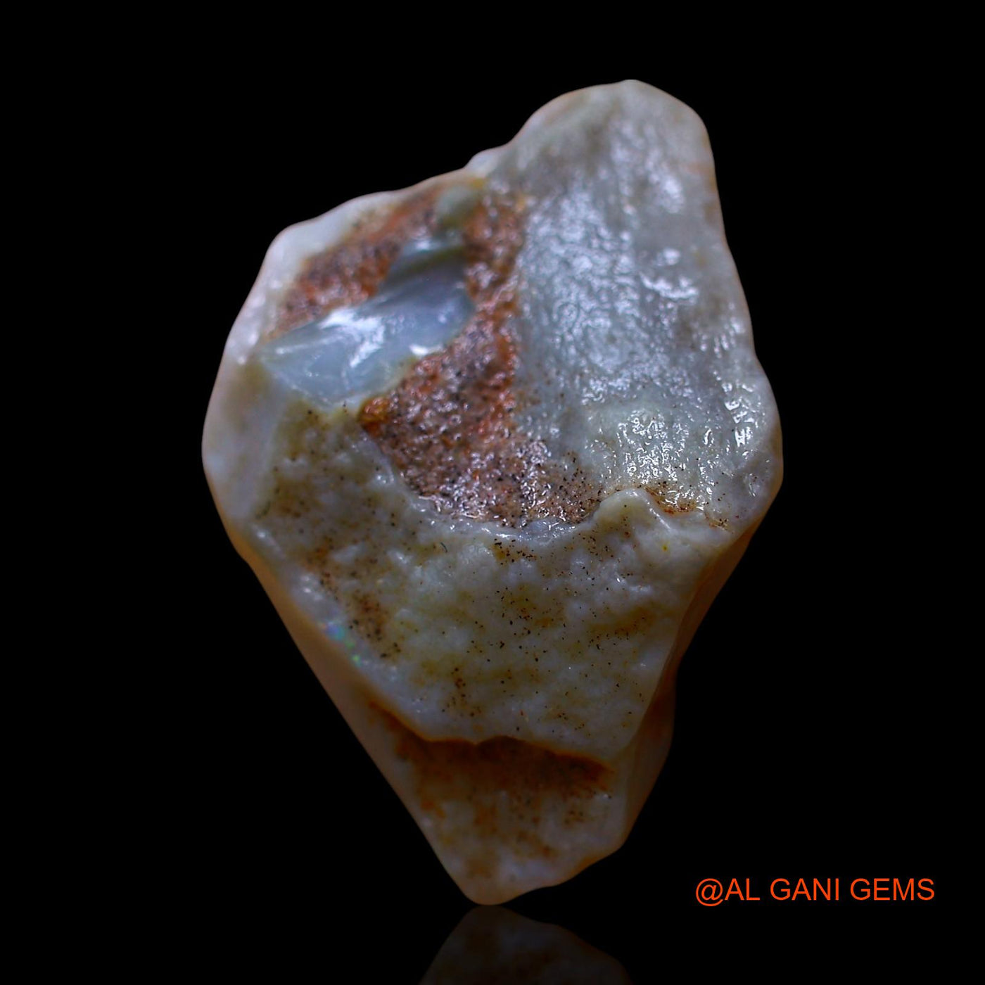 Natural Fire Opal Gemstone 19.00 Cts Loose Fancy Rough From Australia 24x17x11 mm RE-823