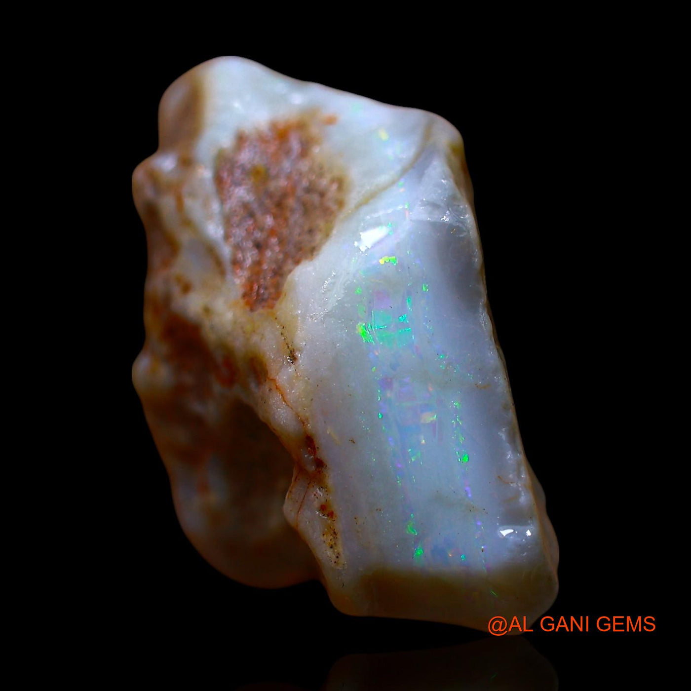Natural Fire Opal Gemstone 19.00 Cts Loose Fancy Rough From Australia 24x17x11 mm RE-823