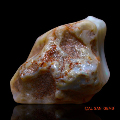 Natural Fire Opal Gemstone 19.00 Cts Loose Fancy Rough From Australia 24x17x11 mm RE-823