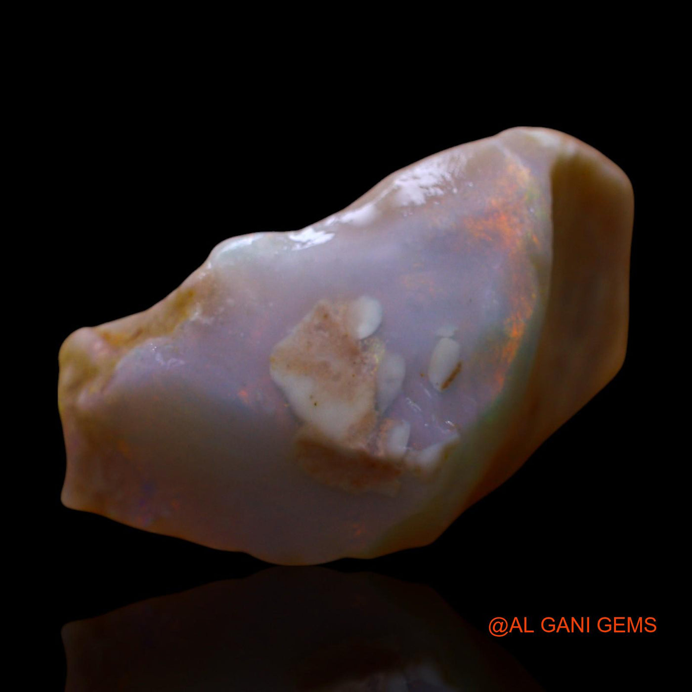 Natural Fire Opal Gemstone 13.00 Cts Loose Fancy Rough From Australia 21x12x11 mm RE-827