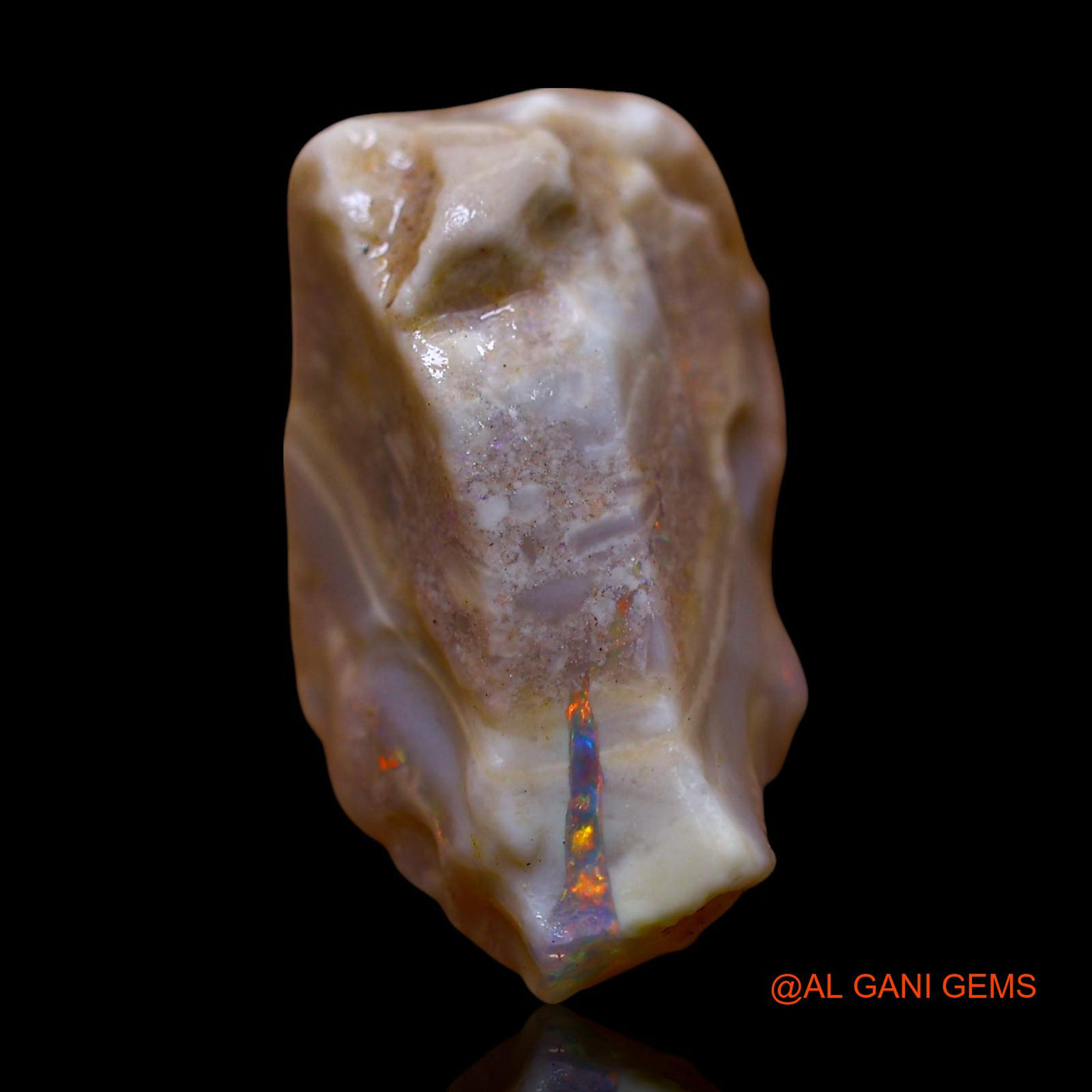 Natural Fire Opal Gemstone 13.00 Cts Loose Fancy Rough From Australia 21x12x11 mm RE-827