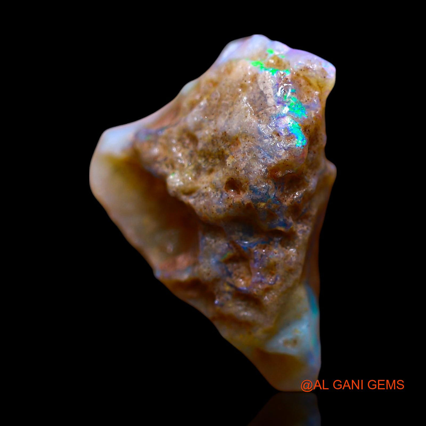 Natural Fire Opal Gemstone 13.00 Cts Loose Fancy Rough From Australia 21x17x9 mm RE-834