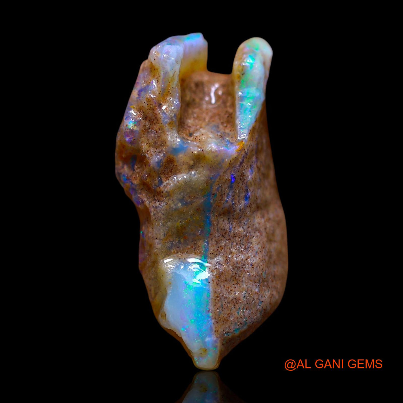 Natural Fire Opal Gemstone 13.00 Cts Loose Fancy Rough From Australia 21x17x9 mm RE-834