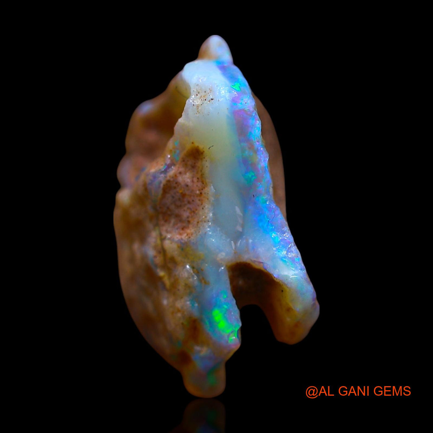 Natural Fire Opal Gemstone 13.00 Cts Loose Fancy Rough From Australia 21x17x9 mm RE-834