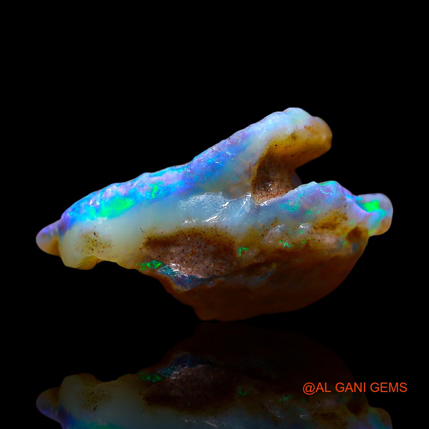 Natural Fire Opal Gemstone 13.00 Cts Loose Fancy Rough From Australia 21x17x9 mm RE-834