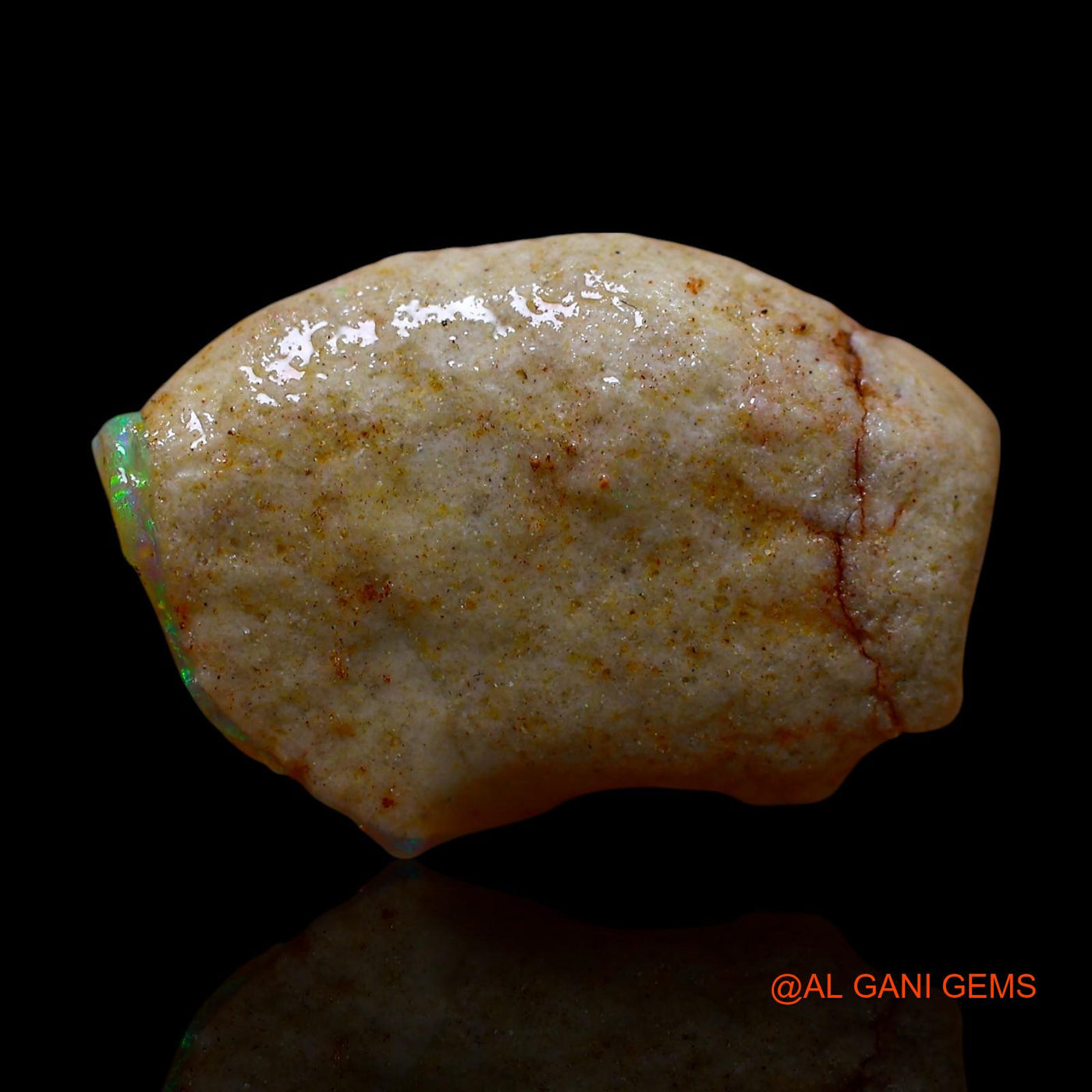Natural Untreated Fire Opal Loose Gemstone Fancy Rough From Australia 10.00 Cts 19x13x8 mm RE-853