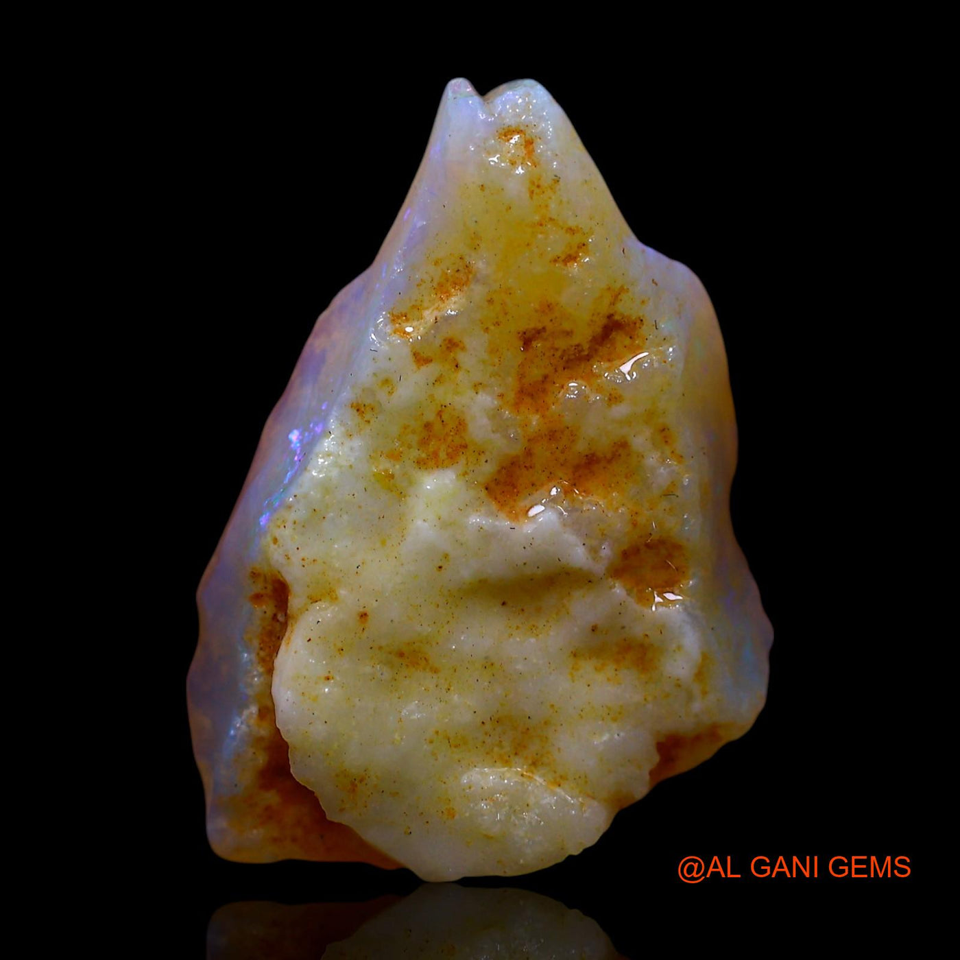Natural Untreated Fire Opal Loose Gemstone Fancy Rough From Australia 7.00 Cts 19x13x5 mm RE-855