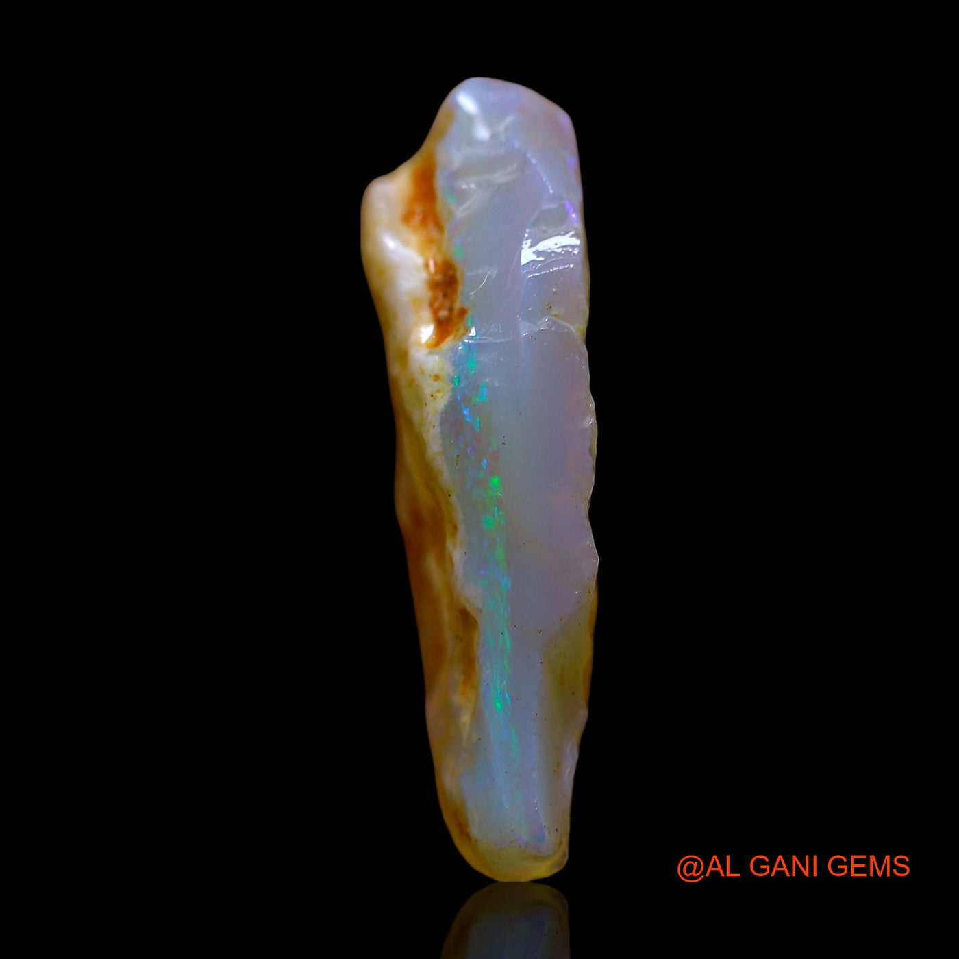 Natural Untreated Fire Opal Loose Gemstone Fancy Rough From Australia 7.00 Cts 19x13x5 mm RE-855