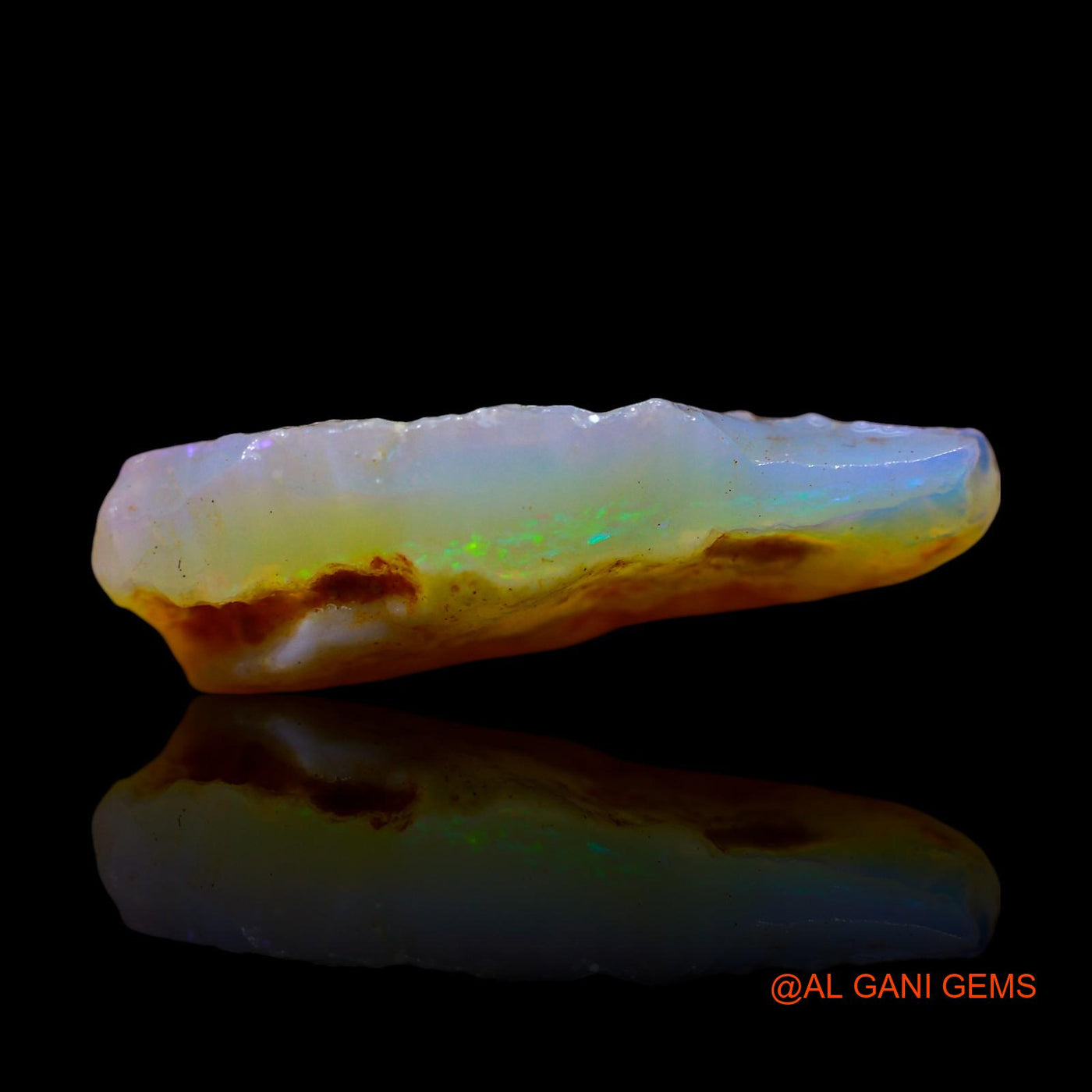 Natural Untreated Fire Opal Loose Gemstone Fancy Rough From Australia 7.00 Cts 19x13x5 mm RE-855