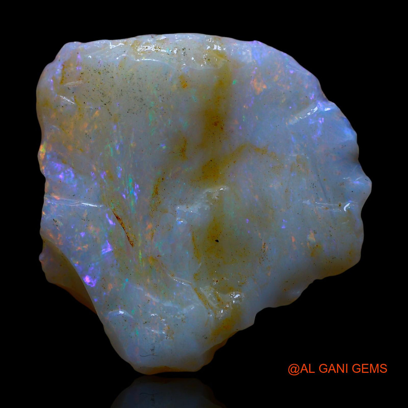 7.00 Cts Natural Australian Fire Opal Loose Gemstone Fancy Rough 18x18x4 mm RE-861