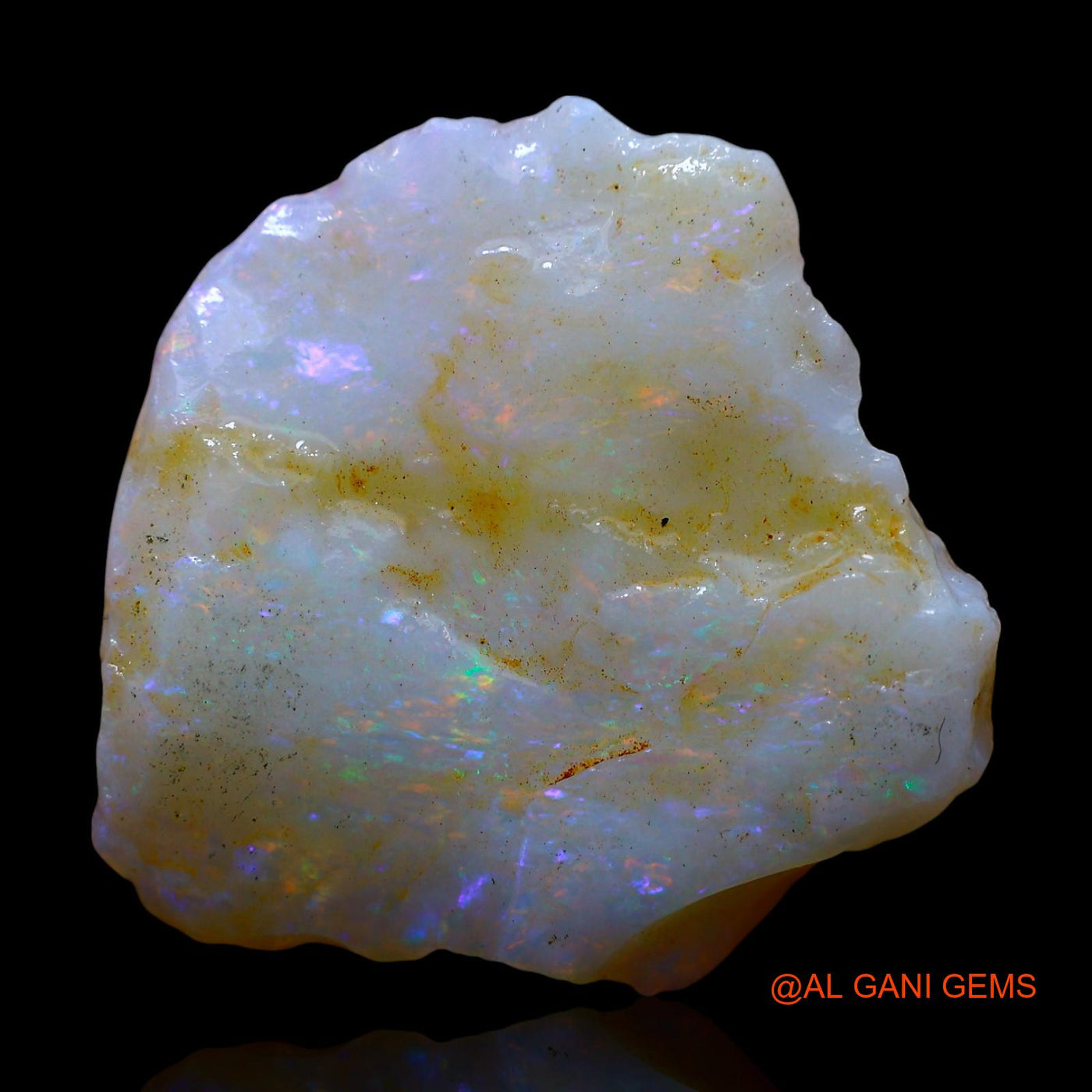 7.00 Cts Natural Australian Fire Opal Loose Gemstone Fancy Rough 18x18x4 mm RE-861