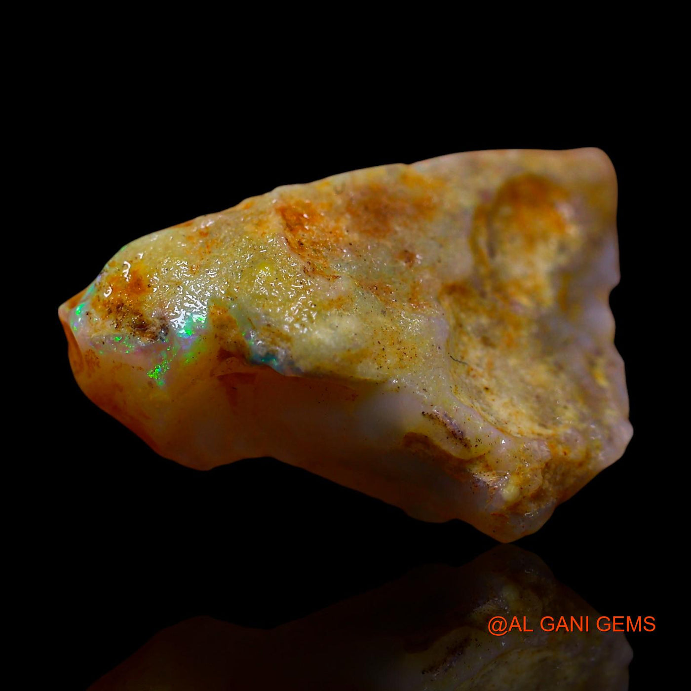 Natural Untreated Fire Opal Loose Gemstone Fancy Rough From Australia 7.00 Cts 19x14x6 mm RE-866
