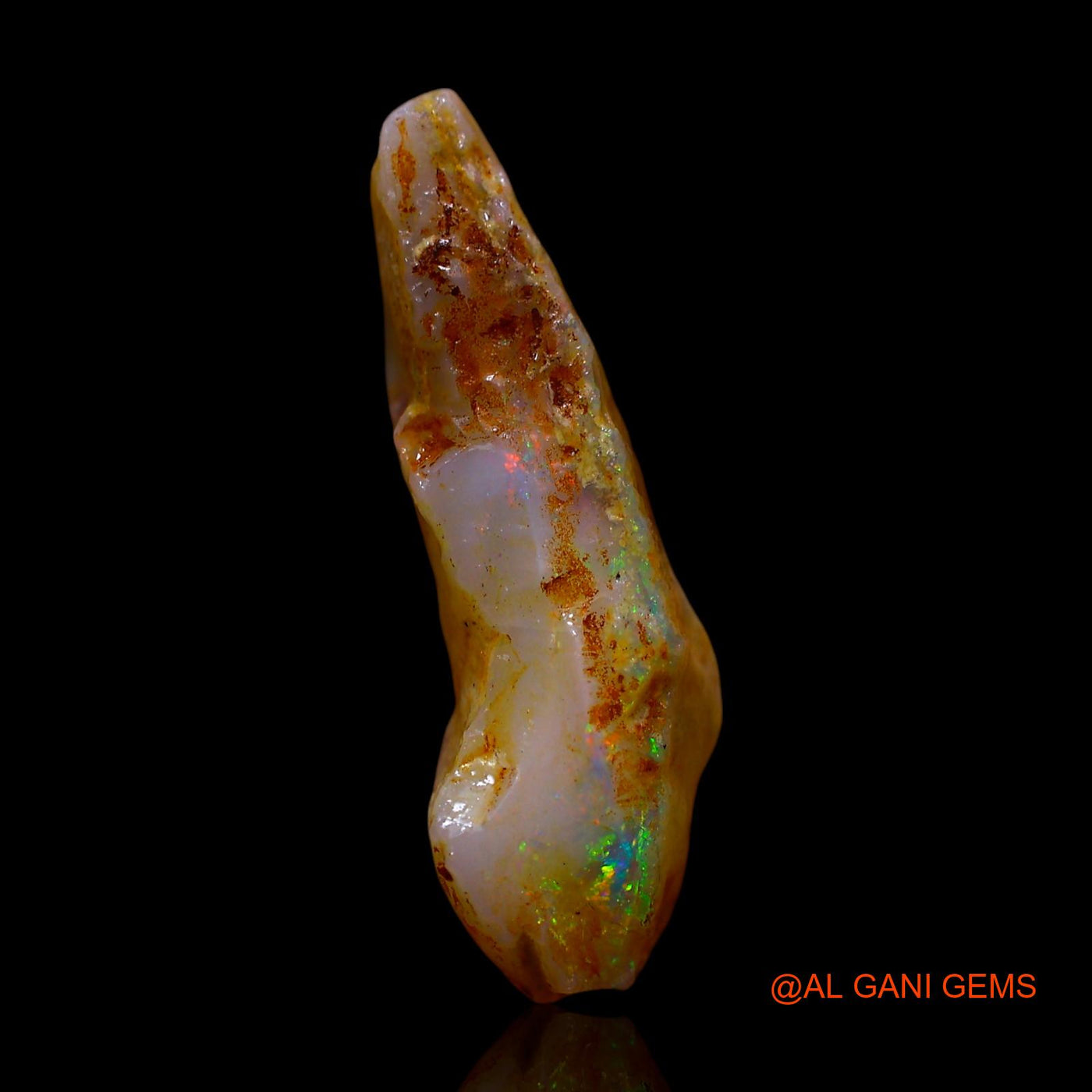 Natural Untreated Fire Opal Loose Gemstone Fancy Rough From Australia 7.00 Cts 19x14x6 mm RE-866