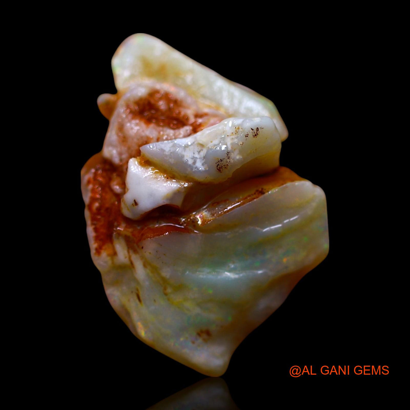 6.00 Cts Natural Australian Fire Opal Loose Gemstone Fancy Rough 21x14x7 mm RE-874
