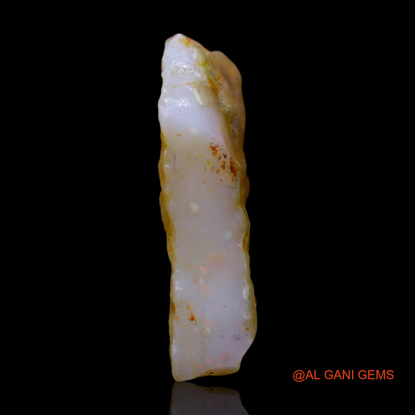 Natural Untreated Fire Opal Loose Gemstone Fancy Rough From Australia 7.00 Cts 19x14x4 mm RE-875