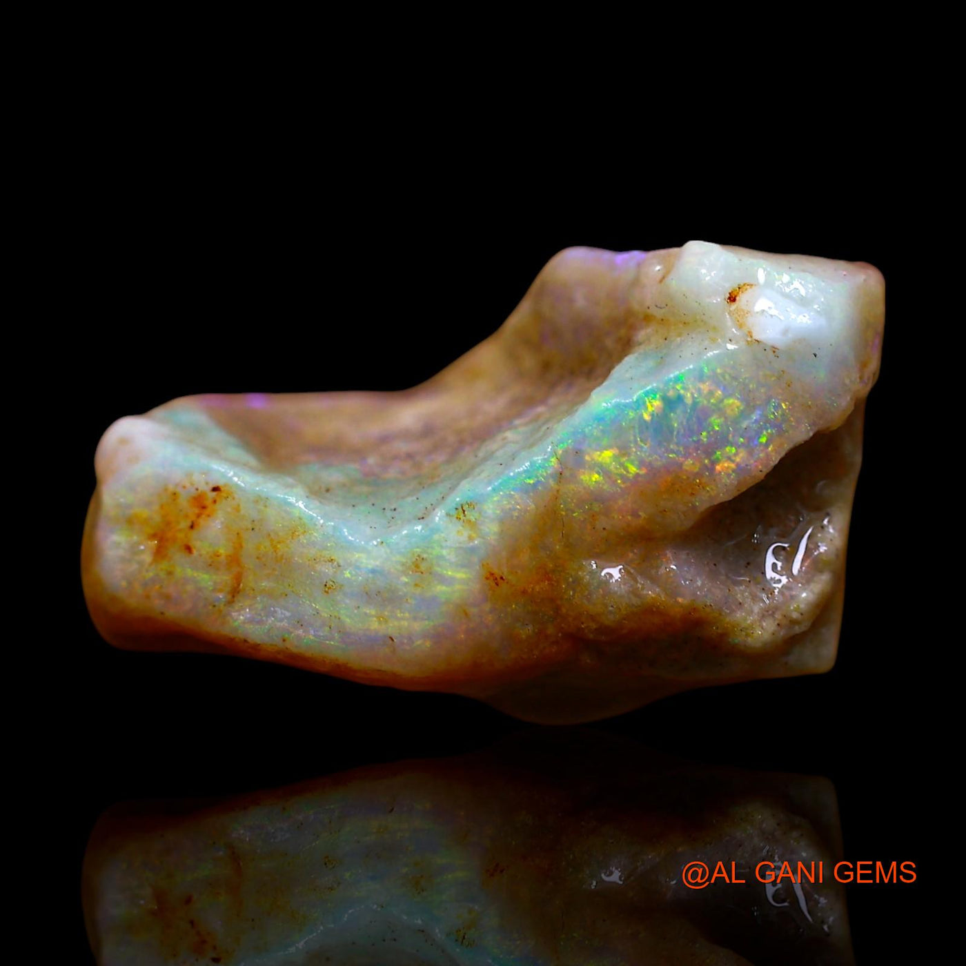 8.00 Cts Natural Australian Fire Opal Loose Gemstone Fancy Rough 20x11x8 mm RE-885
