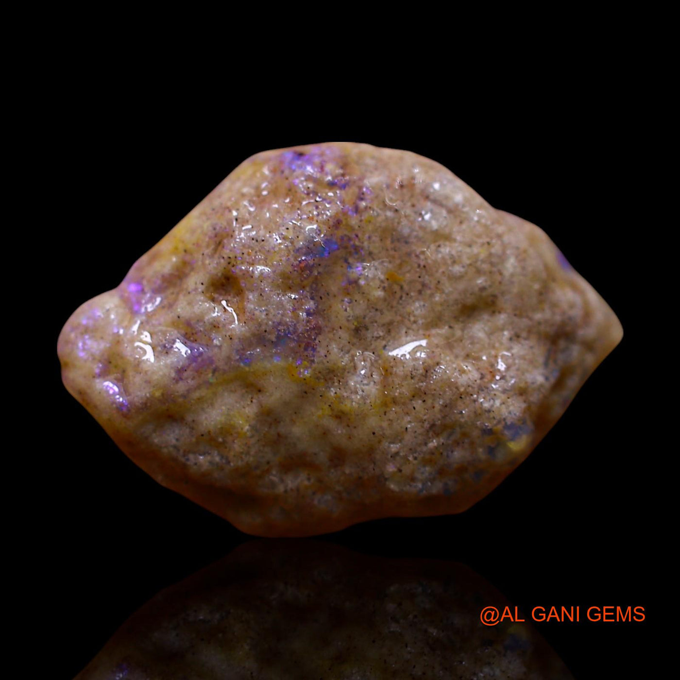 Natural Fire Opal Gemstone 11.00 Cts Loose Fancy Rough From Australia 19x13x11 mm RE-888