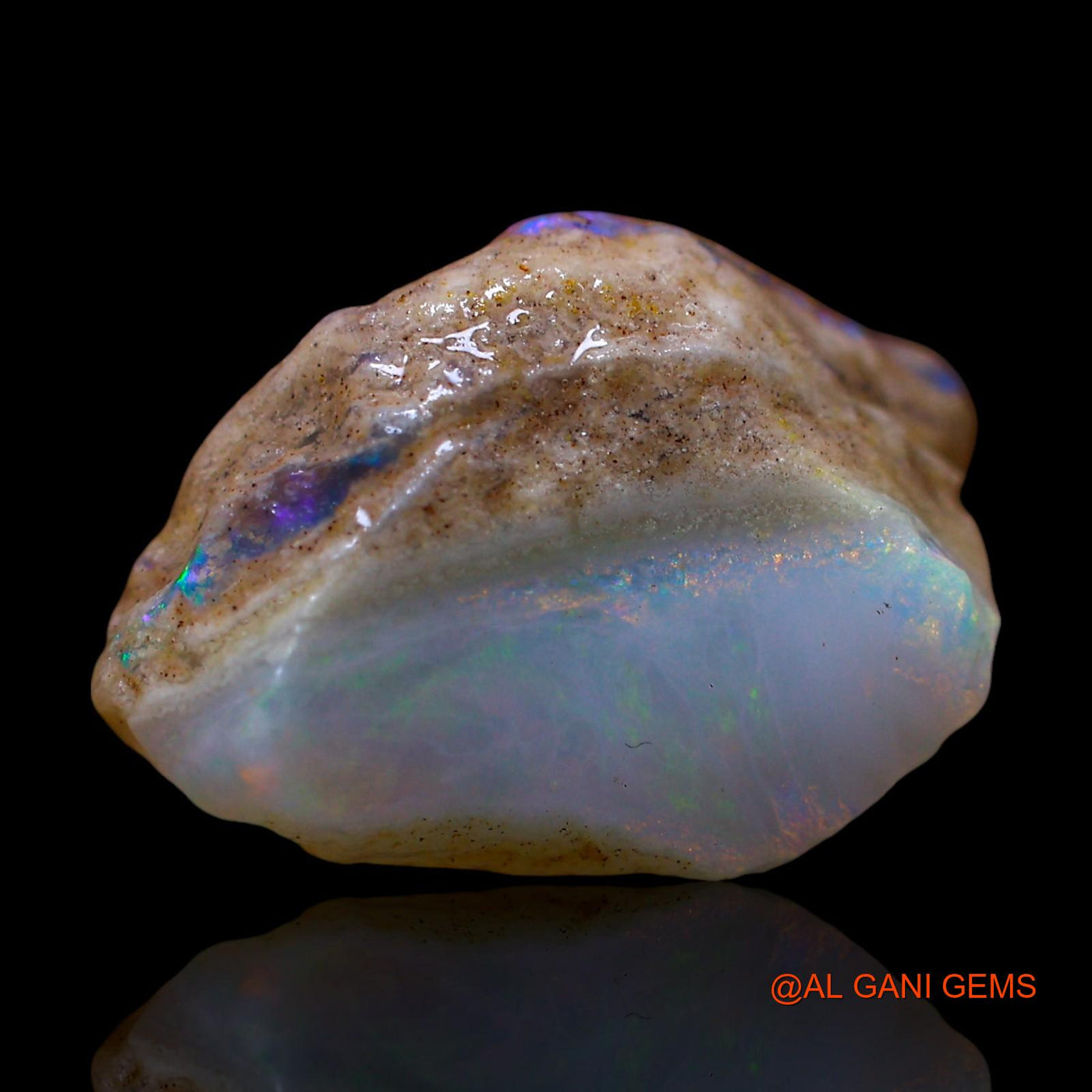 Natural Fire Opal Gemstone 11.00 Cts Loose Fancy Rough From Australia 19x13x11 mm RE-888