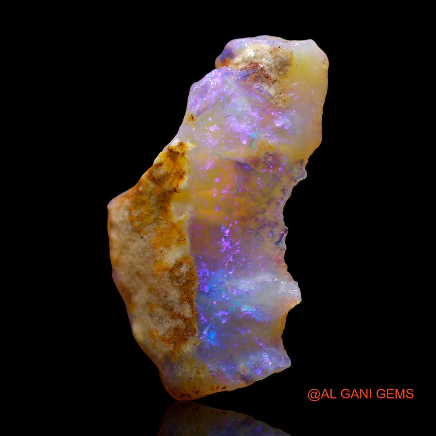 7.00 Cts Natural Australian Fire Opal Loose Gemstone Fancy Rough 25x14x6 mm RE-8