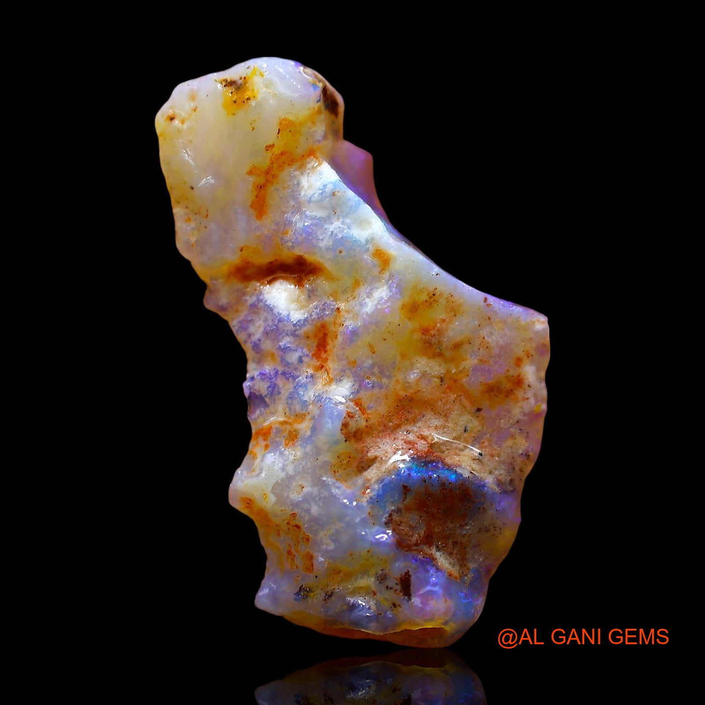 7.00 Cts Natural Australian Fire Opal Loose Gemstone Fancy Rough 25x14x6 mm RE-8