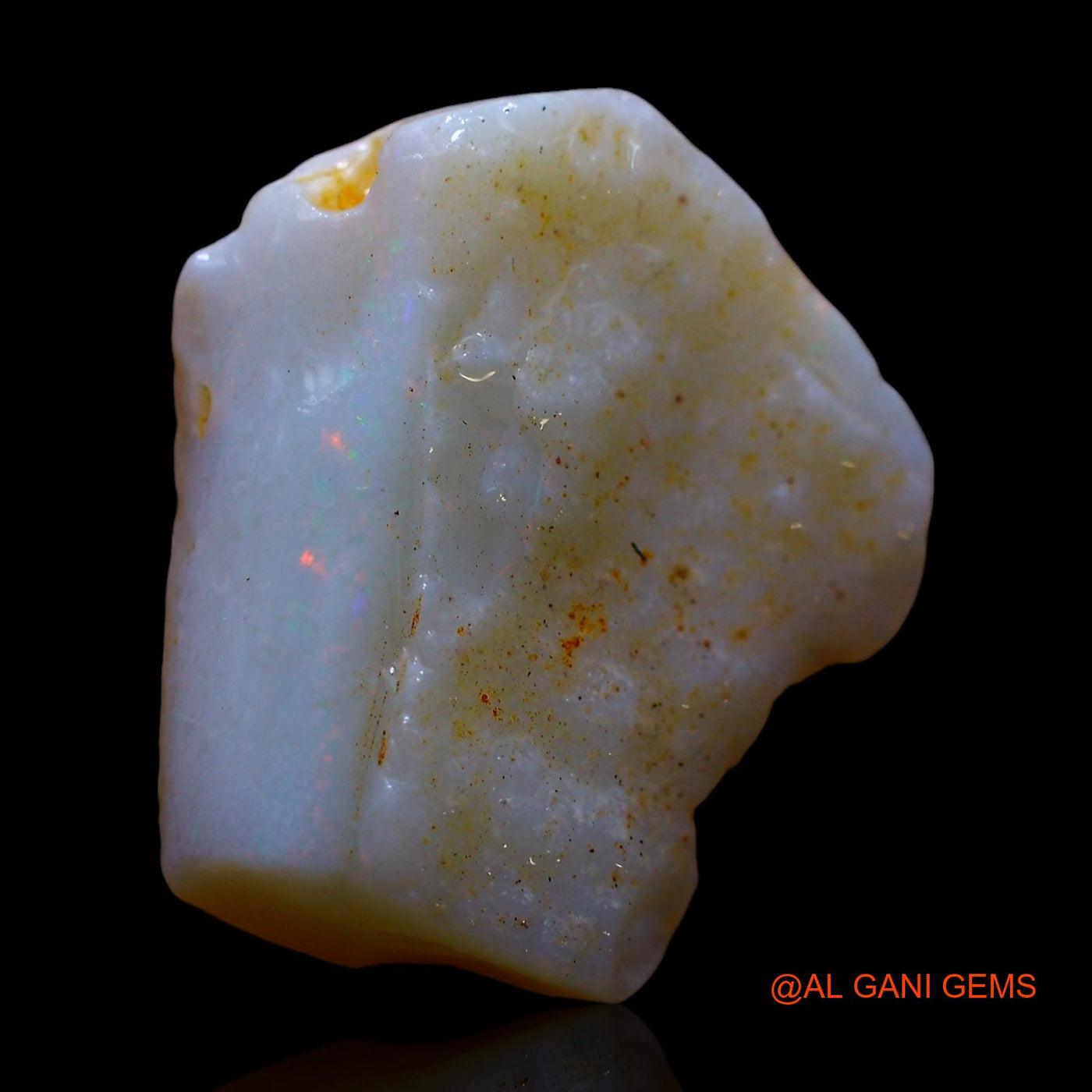 Natural Untreated Fire Opal Loose Gemstone Fancy Rough From Australia 5.00 Cts 17x15x4 mm RE-903