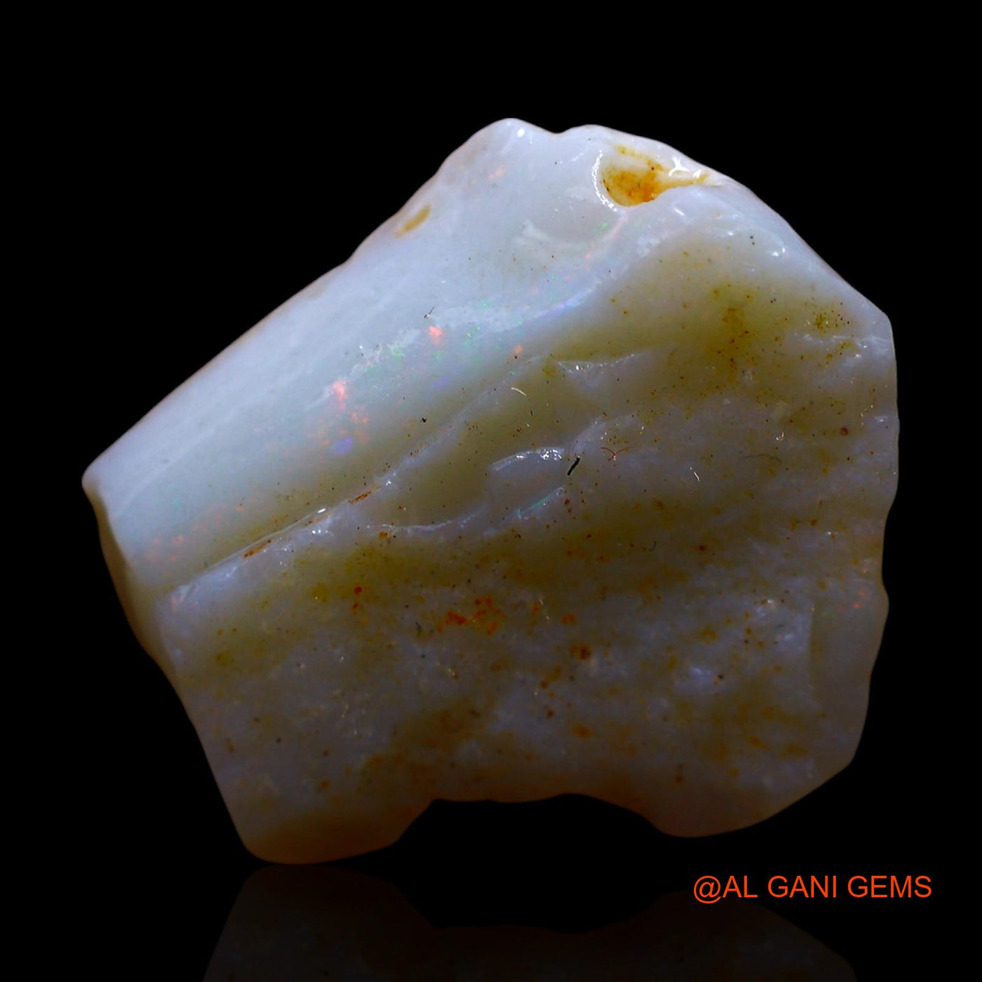 Natural Untreated Fire Opal Loose Gemstone Fancy Rough From Australia 5.00 Cts 17x15x4 mm RE-903