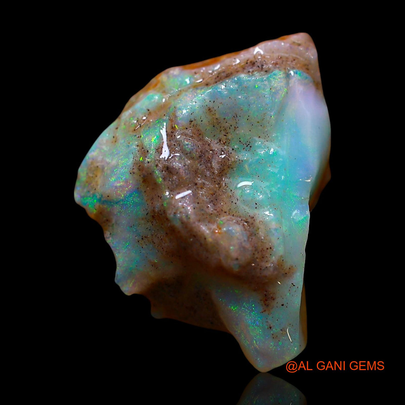 Natural Untreated Fire Opal Loose Gemstone Fancy Rough From Australia 7.00 Cts 17x12x7 mm RE-906