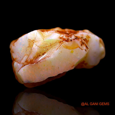 Natural Untreated Fire Opal Loose Gemstone Fancy Rough From Australia 8.00 Cts 18x10x7 mm RE-910