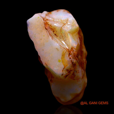 Natural Untreated Fire Opal Loose Gemstone Fancy Rough From Australia 8.00 Cts 18x10x7 mm RE-910
