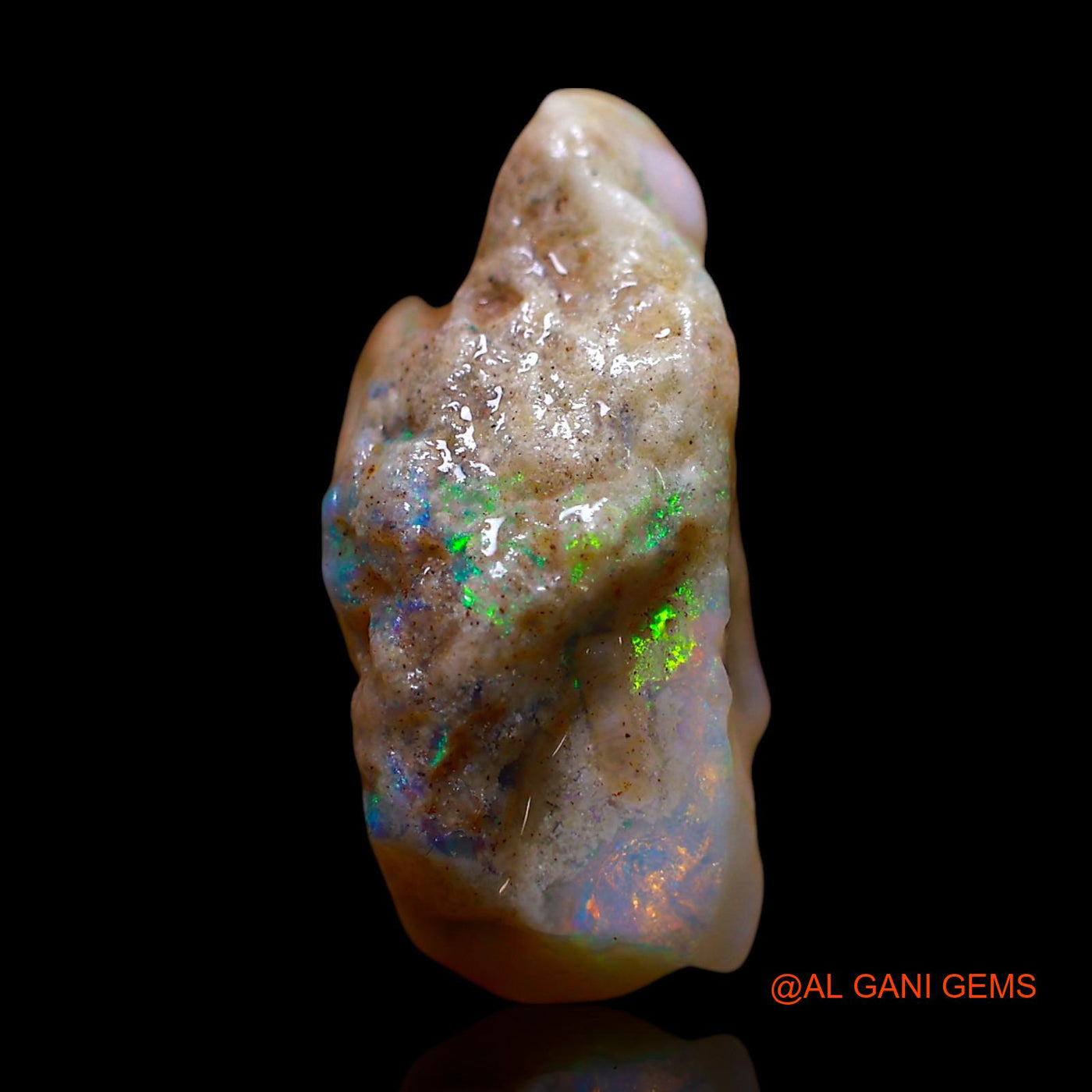 Natural Untreated Fire Opal Loose Gemstone Fancy Rough From Australia 7.00 Cts 17x10x7 mm RE-918
