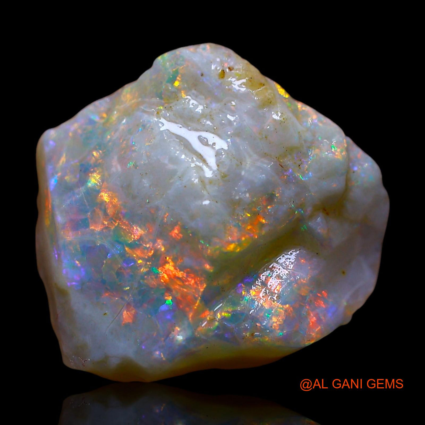 Natural Fire Opal Gemstone 6.00 Cts Loose Fancy Rough From Australia 15x13x6 mm RE-921