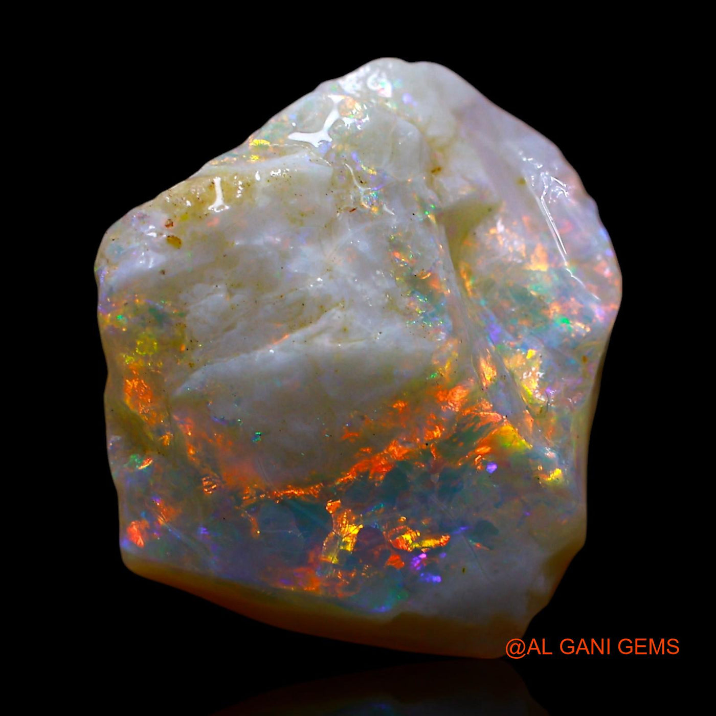 Natural Fire Opal Gemstone 6.00 Cts Loose Fancy Rough From Australia 15x13x6 mm RE-921