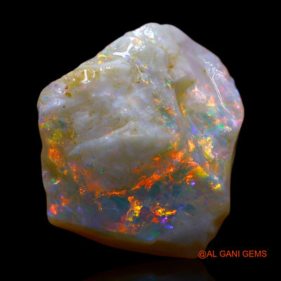 Natural Fire Opal Gemstone 6.00 Cts Loose Fancy Rough From Australia 15x13x6 mm RE-921