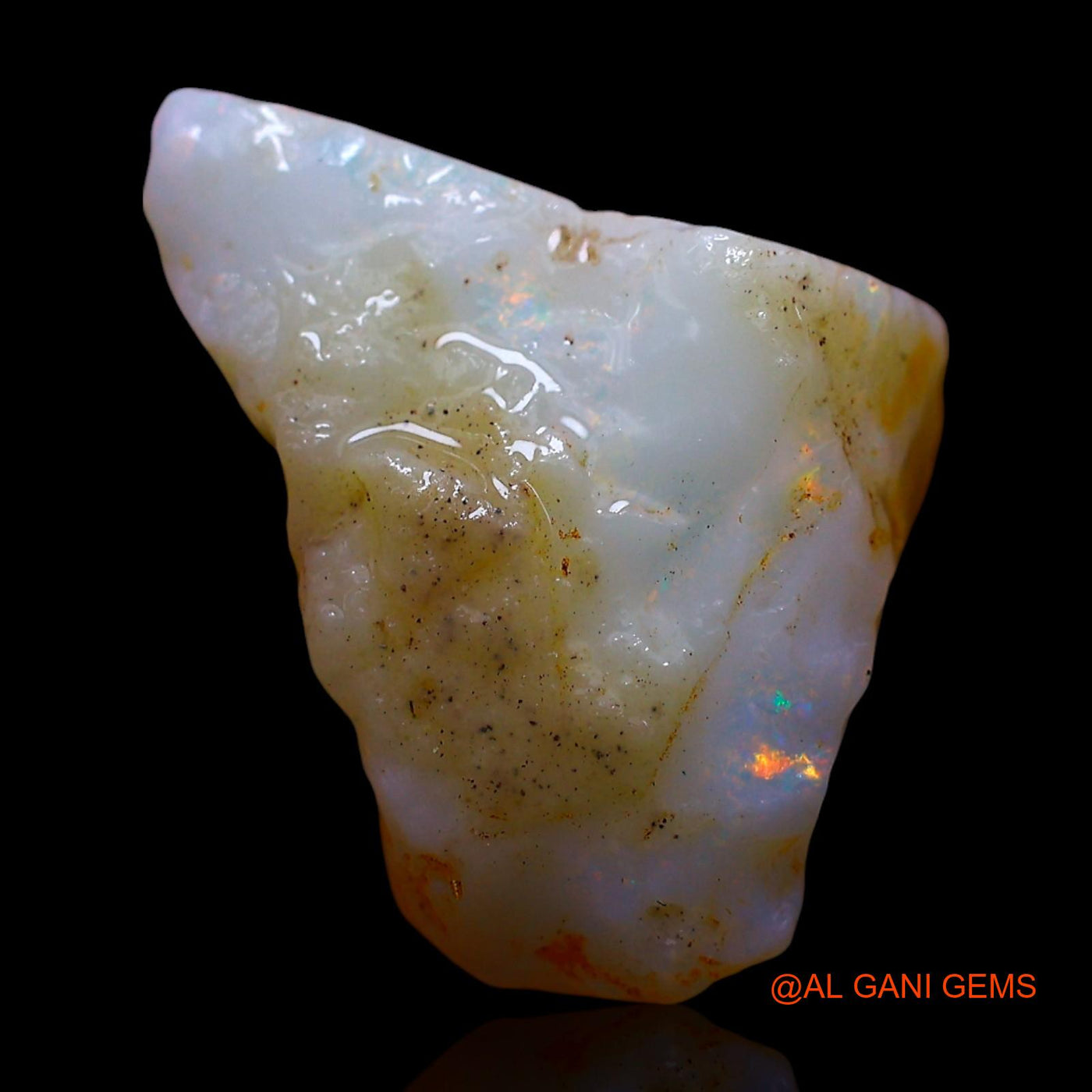 Natural Untreated Fire Opal Loose Gemstone Fancy Rough From Australia 5.00 Cts 17x11x6 mm RE-931