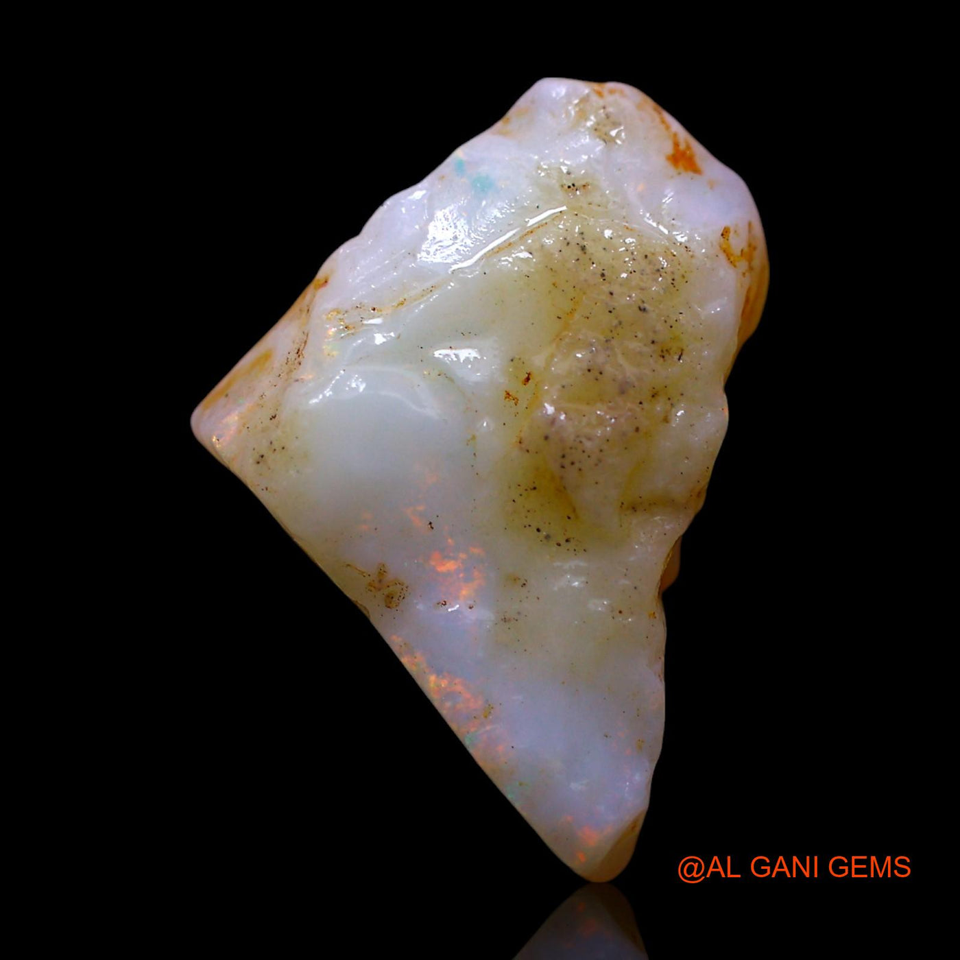 Natural Untreated Fire Opal Loose Gemstone Fancy Rough From Australia 5.00 Cts 17x11x6 mm RE-931