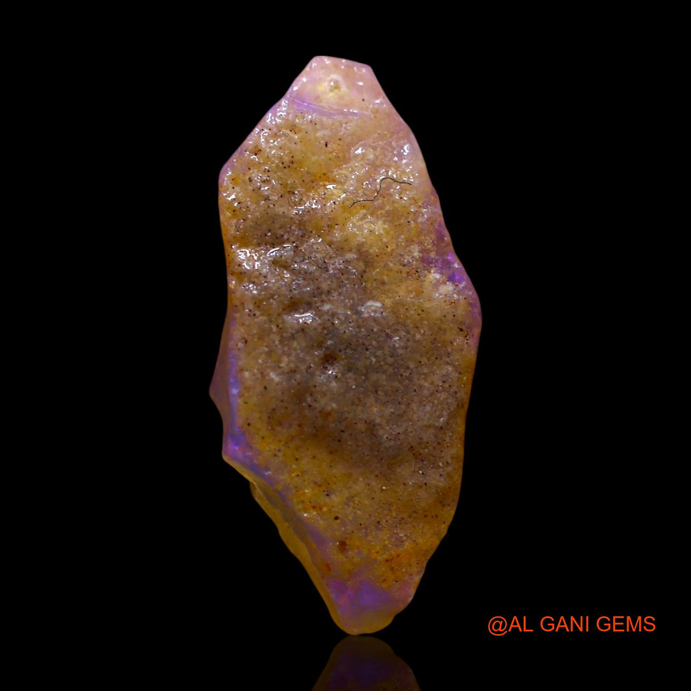 Natural Fire Opal Gemstone 4.00 Cts Loose Fancy Rough From Australia 21x9x3 mm RE-936