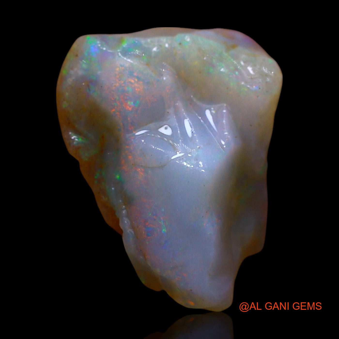 Natural Untreated Fire Opal Loose Gemstone Fancy Rough From Australia 5.00 Cts 15x11x6 mm RE-943