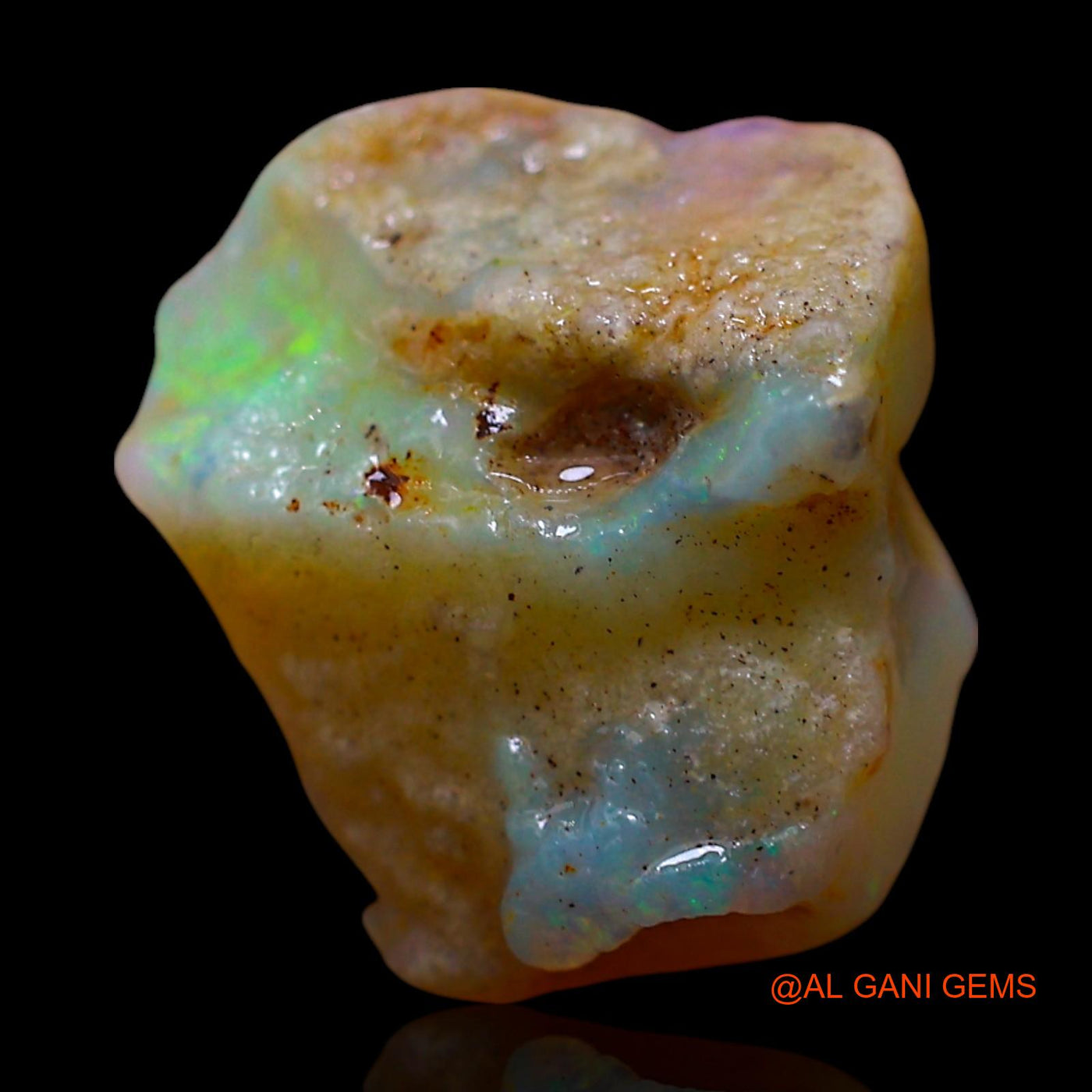 Natural Untreated Fire Opal Loose Gemstone Fancy Rough From Australia 5.00 Cts 14x12x6 mm RE-950