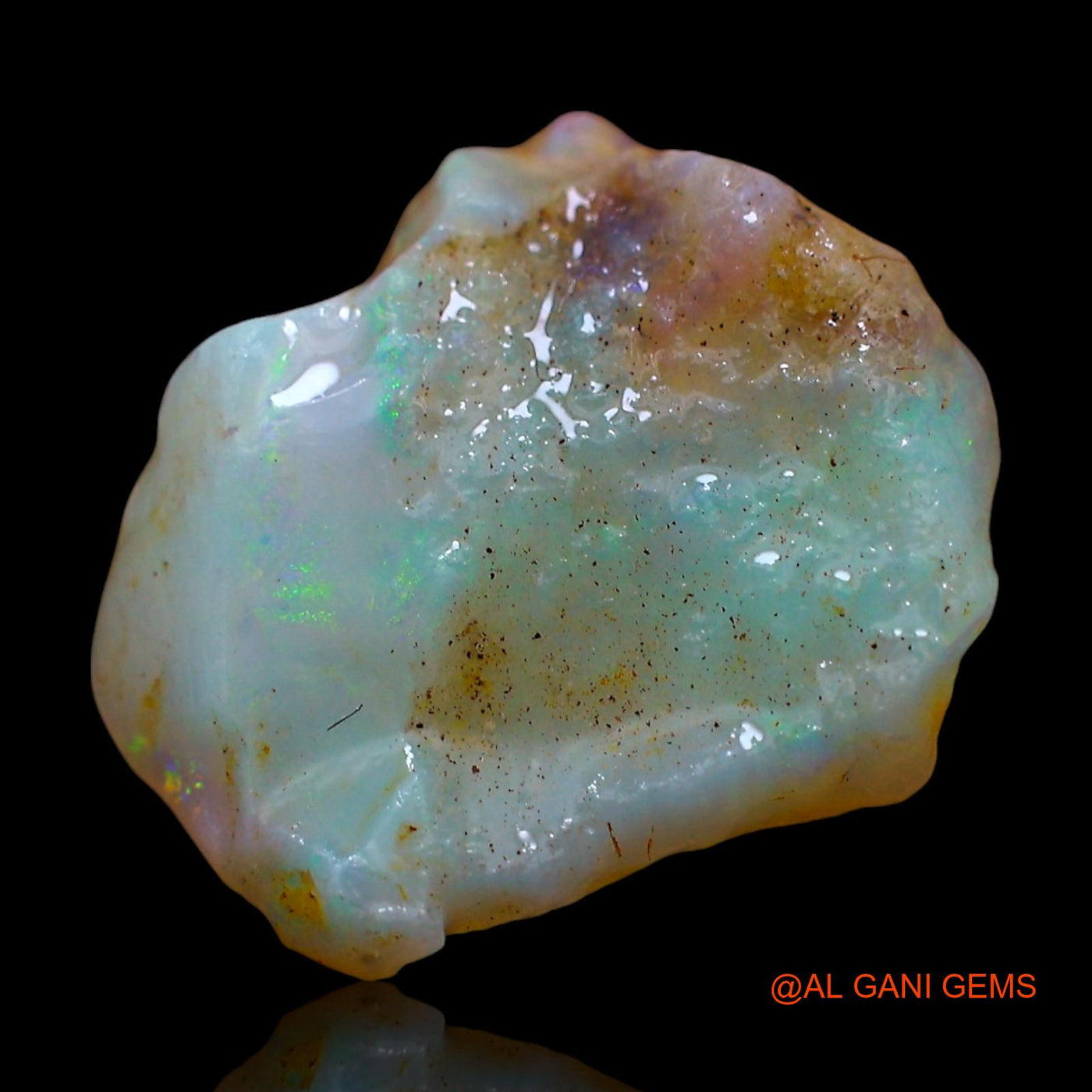Natural Untreated Fire Opal Loose Gemstone Fancy Rough From Australia 5.00 Cts 14x12x6 mm RE-950