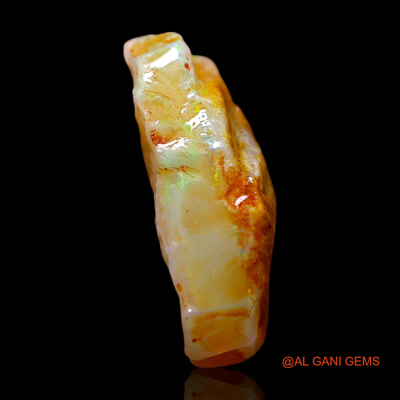 Natural Untreated Fire Opal Loose Gemstone Fancy Rough From Australia 6.00 Cts 16x11x5 mm RE-951